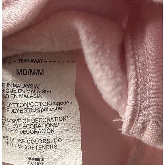 Under Armour Womens Crop Sweatshirt Top Size Medium Pink Drawstring Waist - Picture 8 of 8